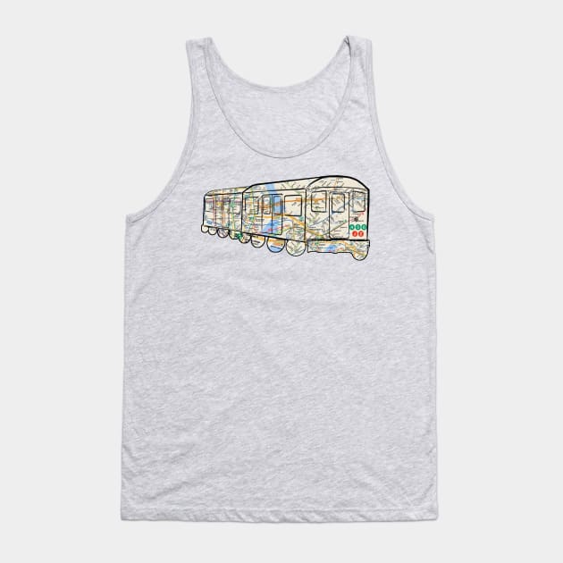 NYC subway car Tank Top by Hook Ink